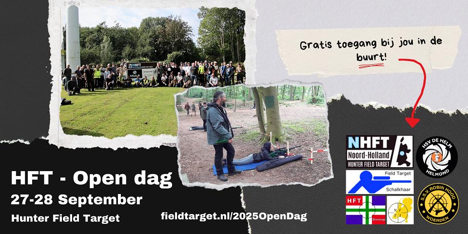 HFT ( NHFT-DFTA ) Open Dag Op 27 en 28 September / Doeltjes schieten tot 42 meter met 16 joule luchtbuksen / div locaties in Nederland !! -3963-a